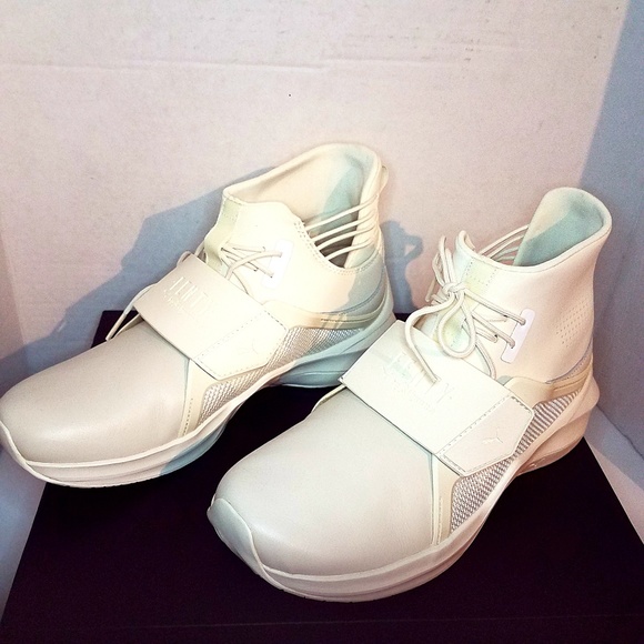 Fenty Puma Rihanna High Top Sneakers Cream Sz 8.5 - Picture 5 of 5